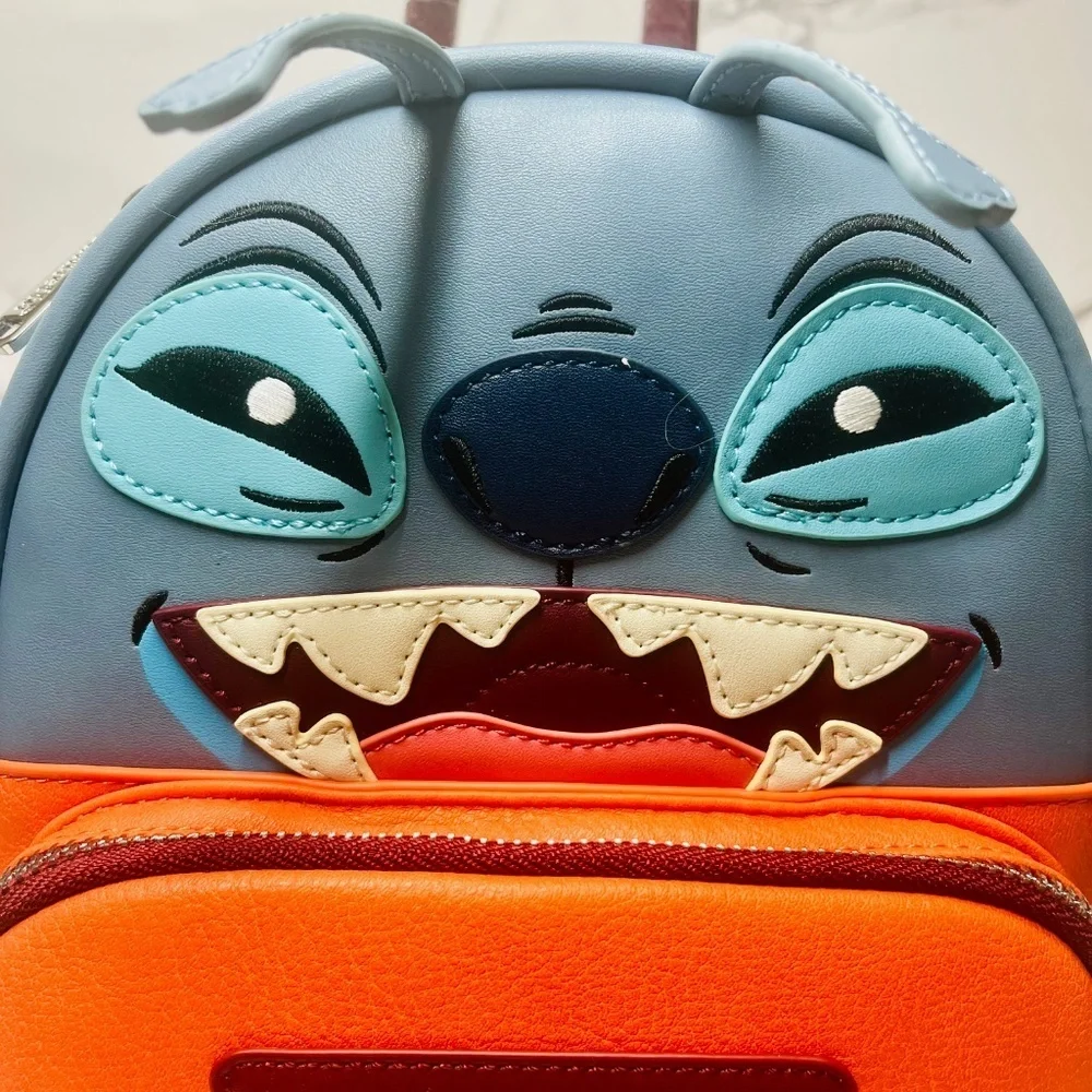 NWT- Loungefly Disney Stitch Experiment Womens 626 Faux Leather Mini BackPack - Picture 6 of 15